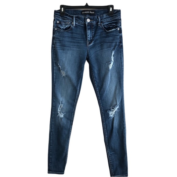 Express Jeans Mid-rise Skinny Distressed